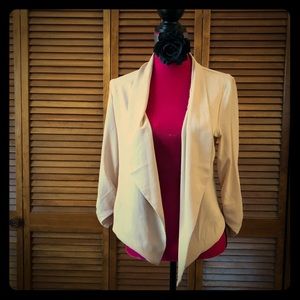 Lightweight crepe open cardigan